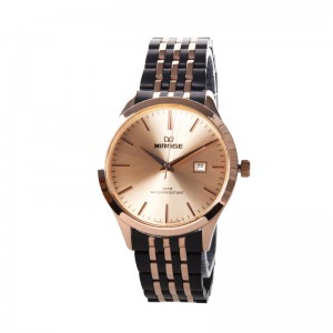 MIRAGE 8738 Rosegold Dial Black Steel Lady LDBRGLNBA